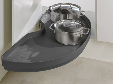 power slide - the trays swing far out of the cabinet towards the user